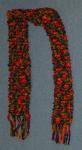 Hand Knit Boy's or Girl's Scarf. Fall Colors of Red, Orange, Rust, Green, Blue
