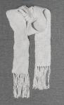 Women's or Men's Woven Scarf. Off White 100% Organic Cotton