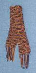Men's or Women's Scarf. Hand Knit in Rusts, Charcoal and Gold Silk and Merino Wool