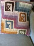 Handwoven Throw Pillow, Geometric Design