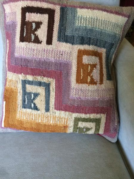 Handwoven Throw Pillow, Geometric Design picture