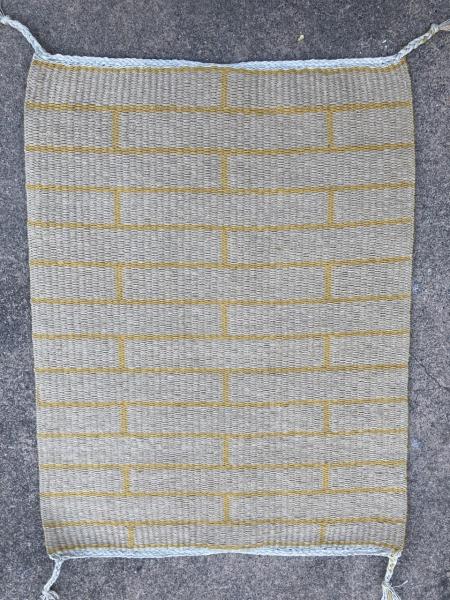 The Yellow Brick Road Handwoven Wool Rug. Two Rugs in One picture