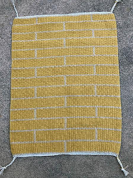 The Yellow Brick Road Handwoven Wool Rug. Two Rugs in One