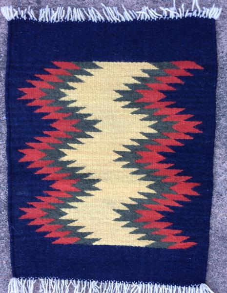 Handwoven Wool Rug, Southwestern Navajo Design