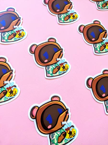 Tom Nook Boba Bell Sticker picture