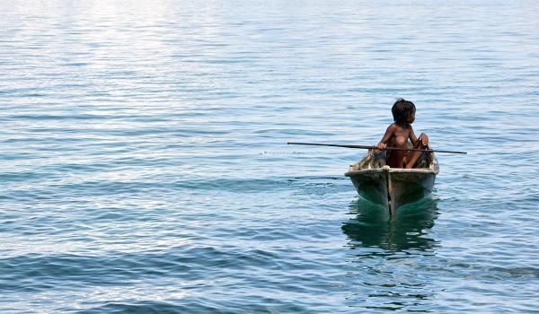 Boy and Canoe II picture