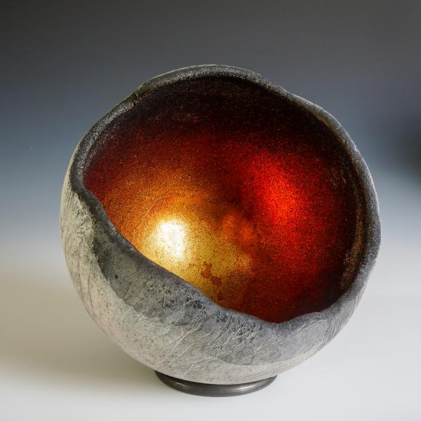 Red Copper and Gold Glowing Stone