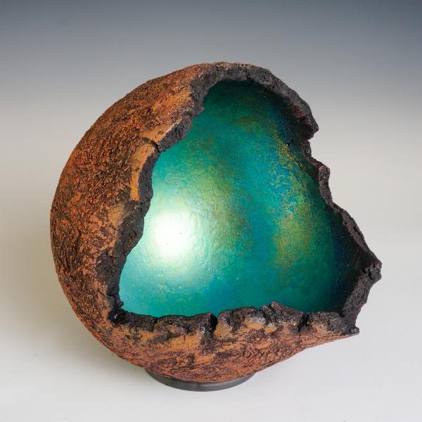 Turquoise and Terracotta Glowing Stone