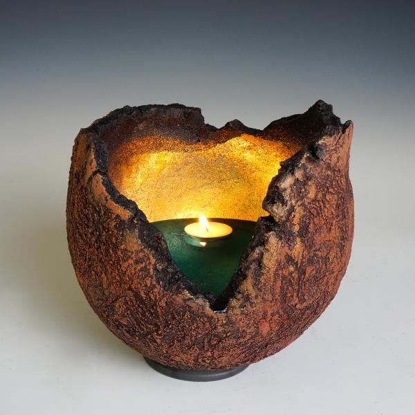 Turquoise and Terracotta Glowing Stone picture