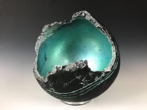 Turquoise and Black Glowing Stone