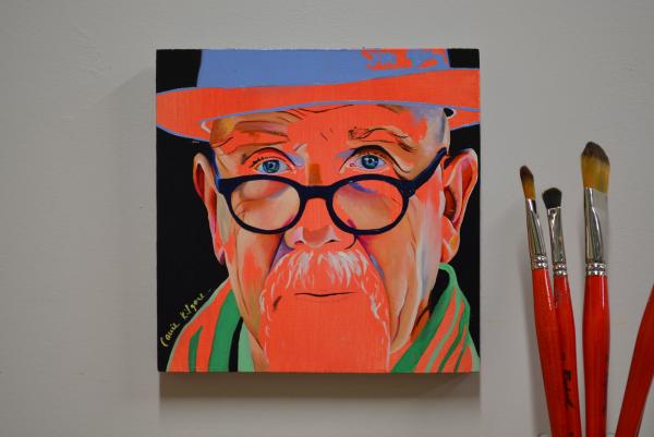 Chuck Close (on red) picture