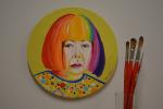 Yayoi Kusama (rainbow hair)