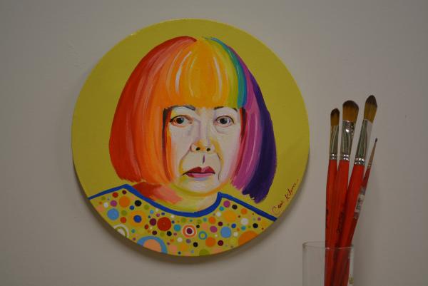 Yayoi Kusama (rainbow hair)