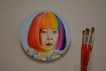 Yayoi Kusama (rainbow hair)