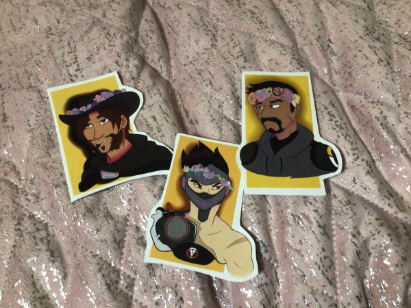 Blackwatch Flower Crown Stickers (set of 3)