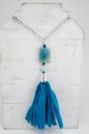 "Choose Joy" necklace-royal blue