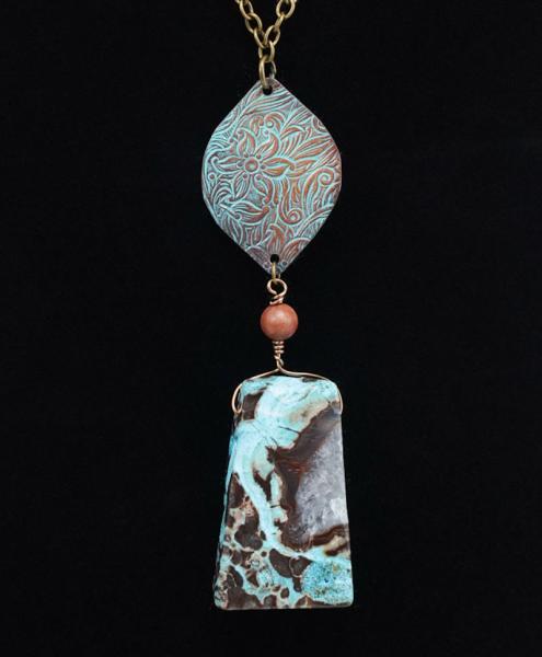 Turquoise & Brown necklace picture