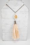 "Choose Joy" agate necklace-white