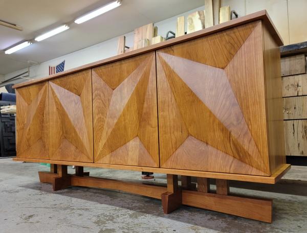 geometric console cabinet