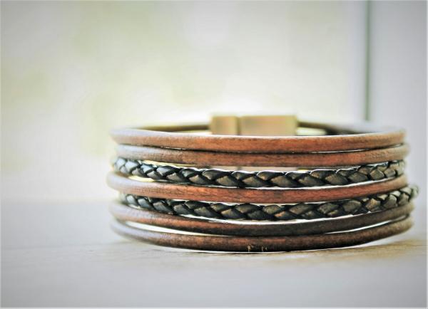 Unisex Leather Bracelet/ Wrap Leather Bracelet/ Men Bracelets/ Leather Cuff /Boho Urban Bracelet picture