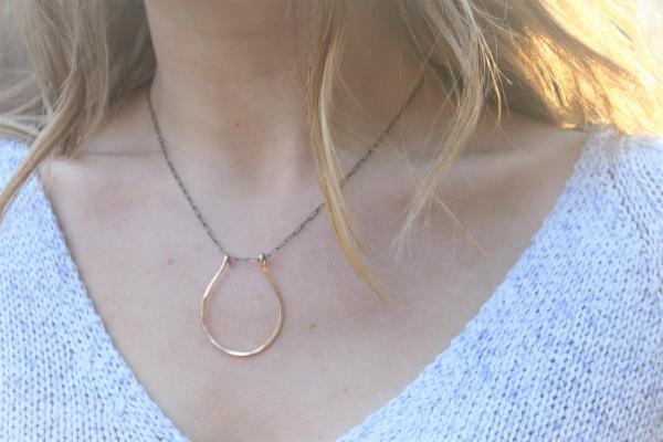 Horseshoe Necklace/ Mixed Metals