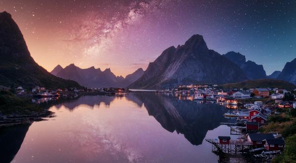 Lofoten galaxy picture