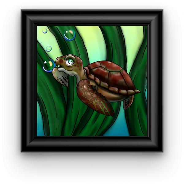 Sea Turtle 5x7 Art Print picture