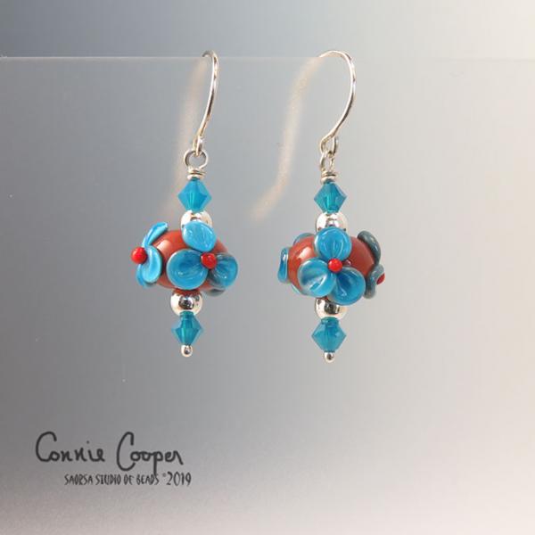 FLORALS IN RED & TURQUOISE GBE19-3955
