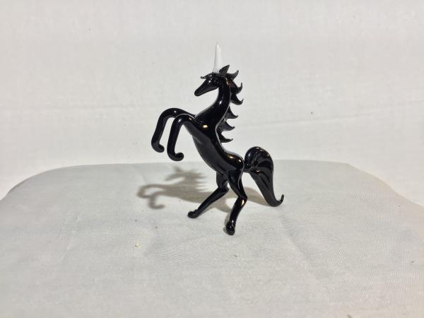 Unicorn- rearing black picture