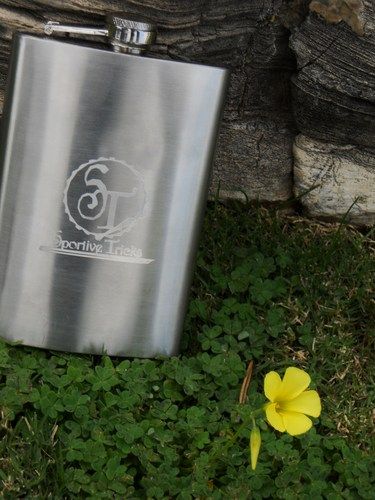 8 oz. Stainless Steel Flask with Logo picture