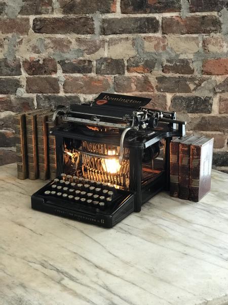 19th century Remington 6 Upstroke Typewriter Light Fixture