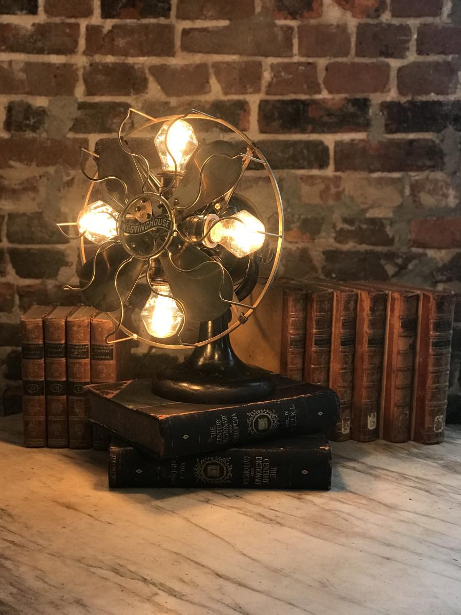 1893 Westinghouse Tank Fan Light Fixture picture