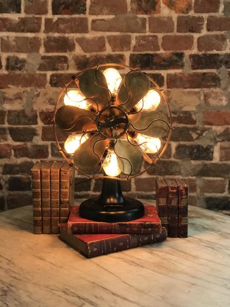 Turn of the Century Westinghouse Six Bladed Tank Fan Light Fixture picture