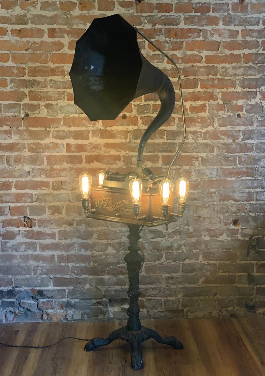 Turn of the Century Cygnet Model Phonograph Floor Lamp picture