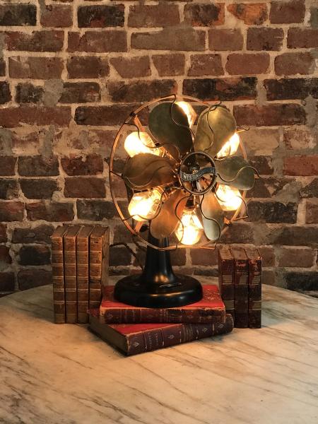 Turn of the Century Westinghouse Six Bladed Tank Fan Light Fixture