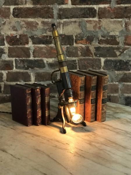 19th century Field Microscope in Edinburgh Format Light Fixture picture