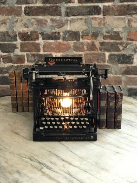 19th century Remington 6 Upstroke Typewriter Light Fixture picture