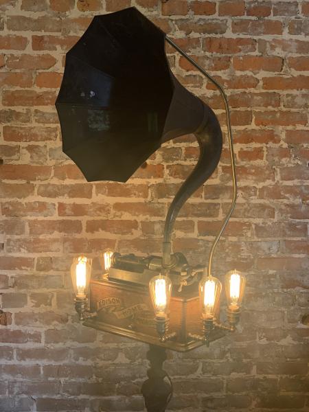 Turn of the Century Cygnet Model Phonograph Floor Lamp