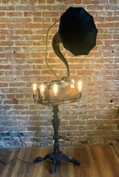 Turn of the Century Cygnet Model Phonograph Floor Lamp picture