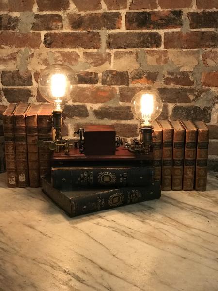 19th century Enclosed Telegraph Sounder with Key Light Fixture picture