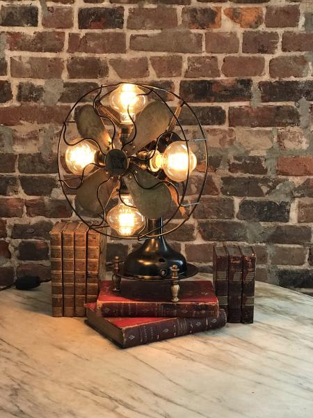 WWI Era Robbins & Meyers Fan Light Fixture picture