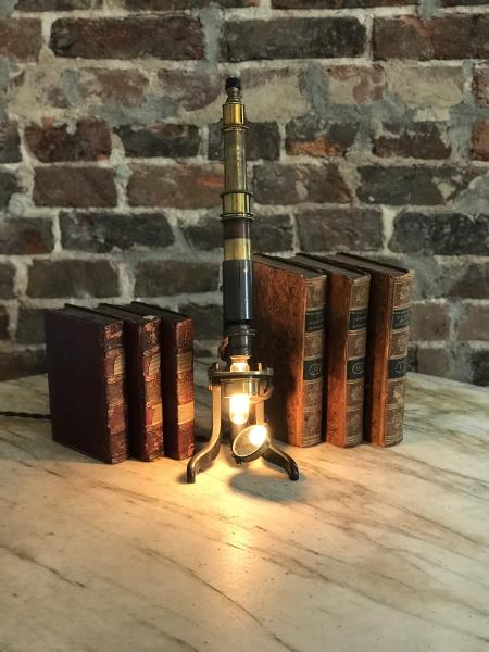 19th century Field Microscope in Edinburgh Format Light Fixture picture