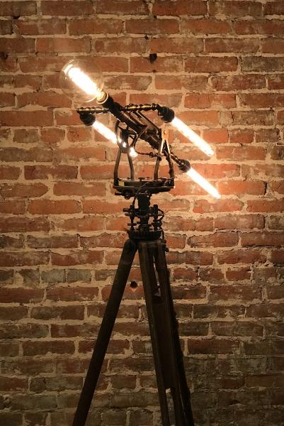 19th century W & L Gurley Theodolite with Tripod Floor Lamp picture