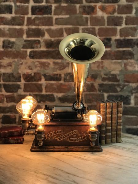 Turn of the Century Edison Standard Phonograph Light Fixture picture