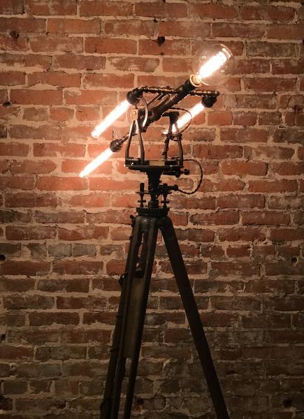 19th century W & L Gurley Theodolite with Tripod Floor Lamp picture