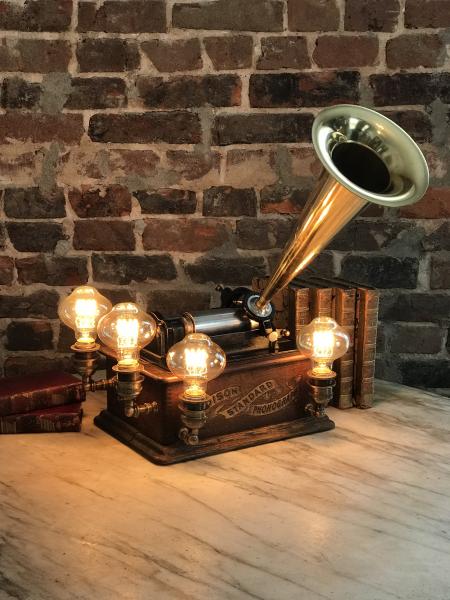 Turn of the Century Edison Standard Phonograph Light Fixture picture