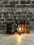 19th century Field Microscope in Edinburgh Format Light Fixture