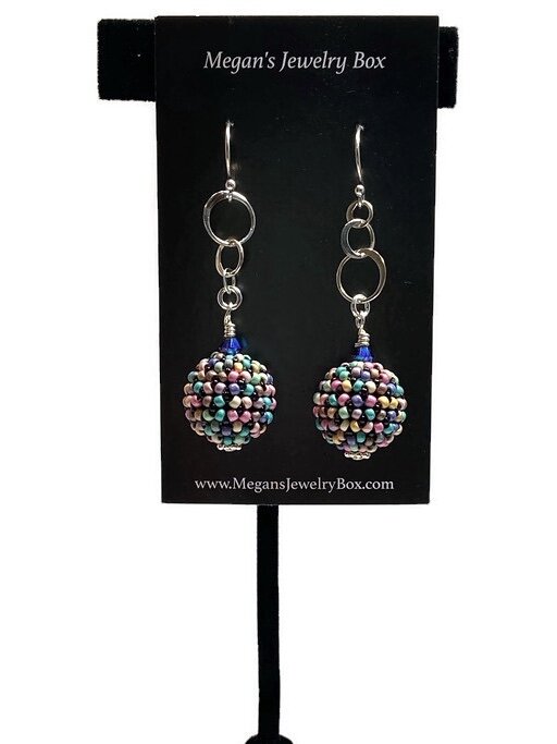 Beaded ball earrings picture