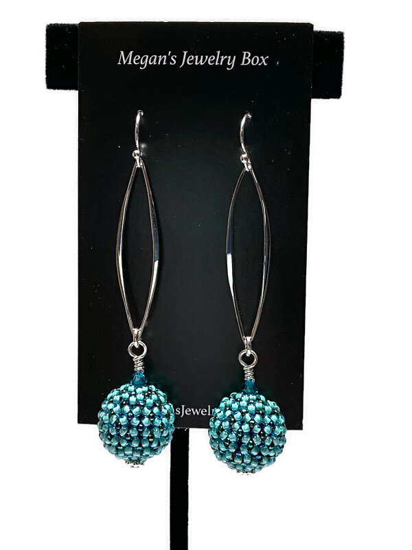 Beaded ball earrings picture