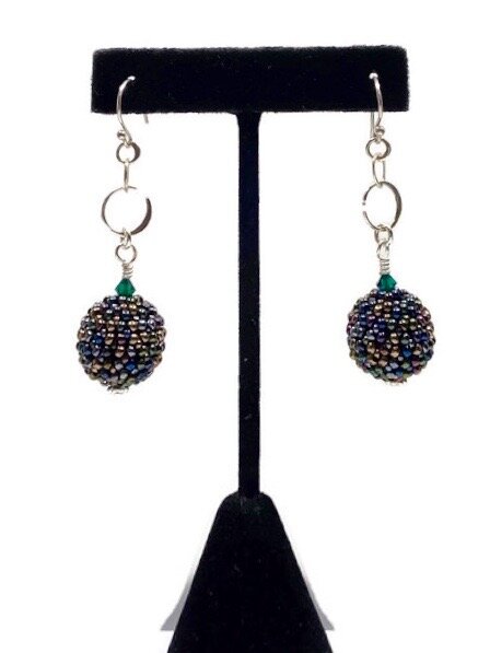 Beaded ball earrings picture